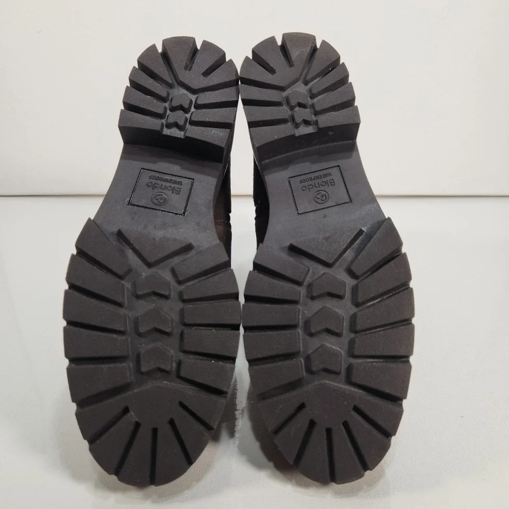 Blondo Dakota Womens Java Brown Suede Waterproof Bootie Size 8M